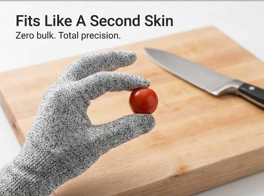 Kevlar No Cut Kitchen Gloves - Machine Washable - High Grade Polyethylene - Light Weight - view 69