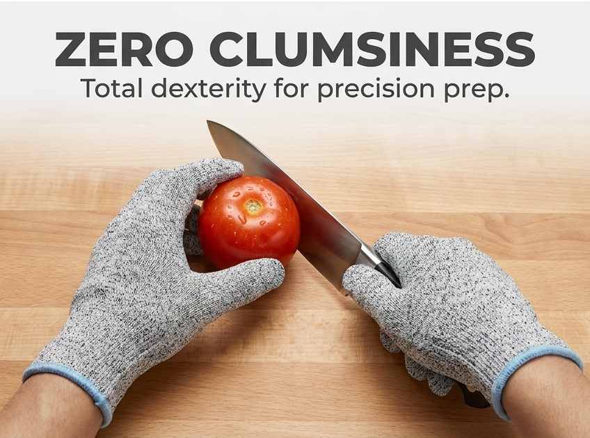 Kevlar No Cut Kitchen Gloves - Machine Washable - High Grade Polyethylene - Light Weight - view 71