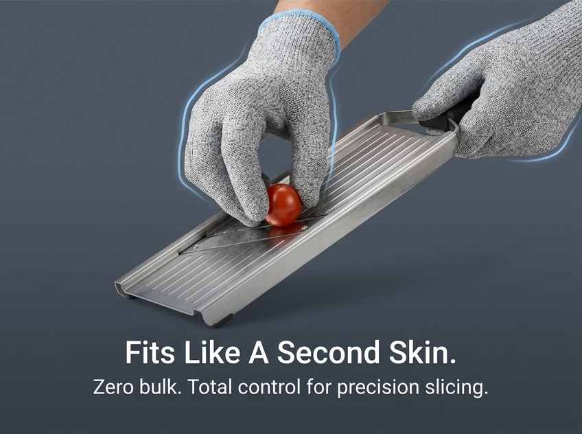 Kevlar No Cut Kitchen Gloves - Machine Washable - High Grade Polyethylene - Light Weight - view 72
