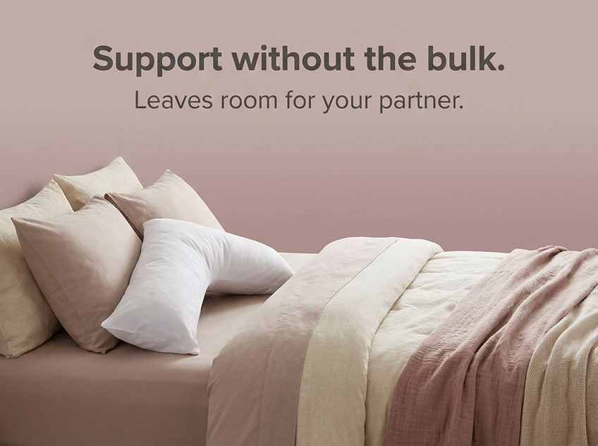 L-Shaped Body Pillow - Prenatal Pregnancy Pillow - Side Sleeper, Superior, White - view 18