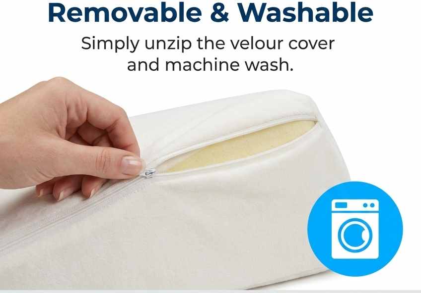 Leg Spacer Pillow - Hypoallergenic Memory Foam - Medical Specialty Pillow, White - view 19
