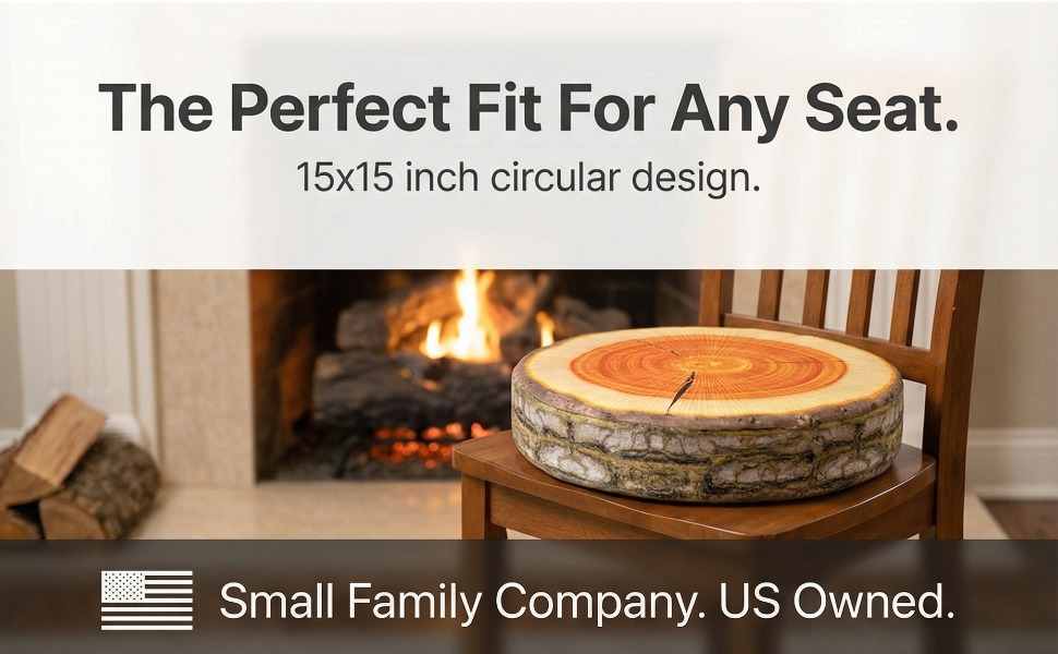 Log Maple Slice Memory Foam Seat Cushion Decorative Pillow - Bring Nature Home - view 55