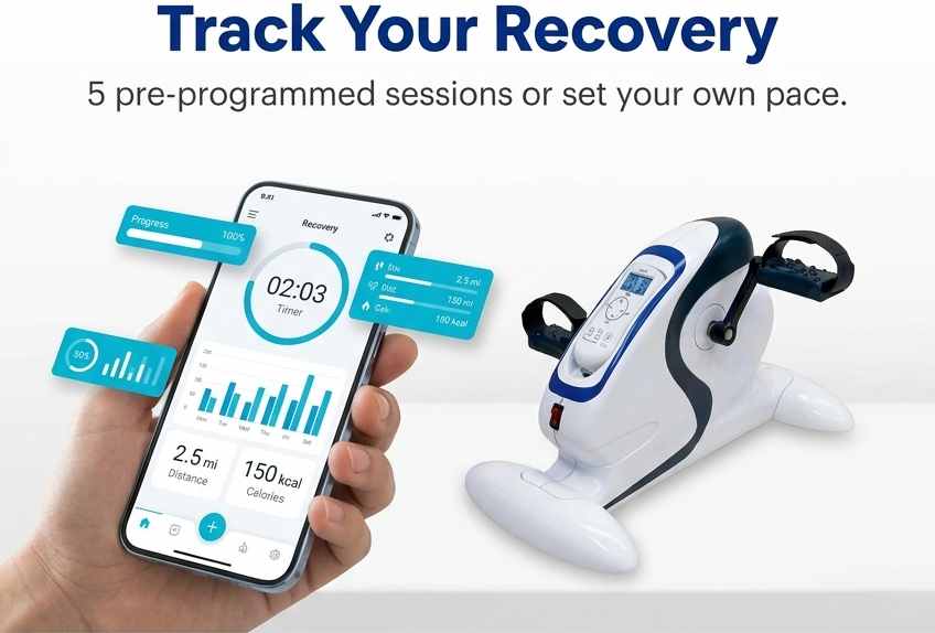 Motor Bike Indoor Bike With Mobile App Black - Under Desk Bike That Does the Work for You - view 35