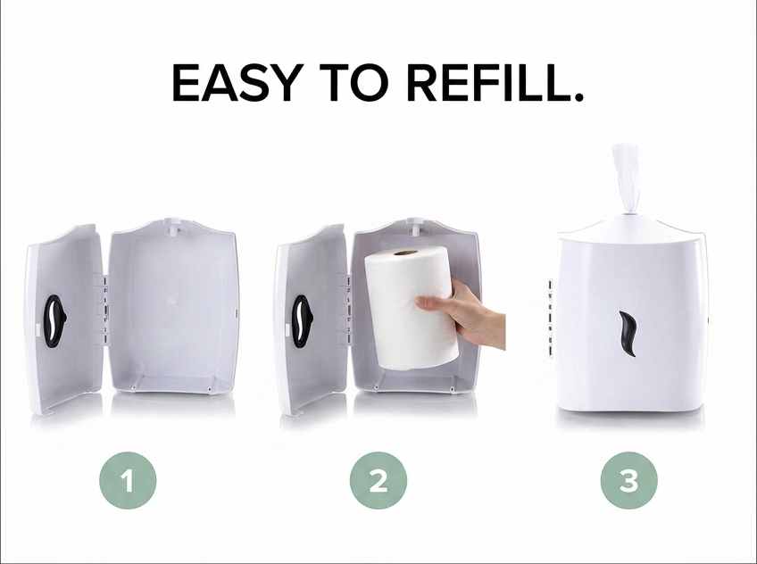 Wipes Dispenser - Wall Mounted - Disinfectant - Contemporary Anti-Roping Design - view 38