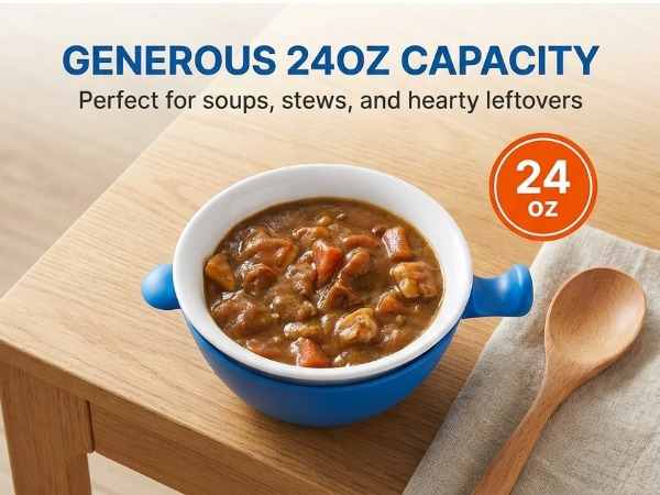 Hitnotion-Touch Microwave-Safe 3-Piece Bowl Set, 24 oz, Blue - view 21