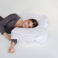 Wife Pillow - Arm & Body Position Bed Pillow - Bamboo Shell & Charcoal Shredded Memory Foam Filled Pillow
