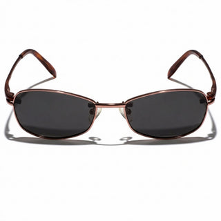Unisex Oval Eyeglasses, Latte | Memory Metal - Clip only - Pink