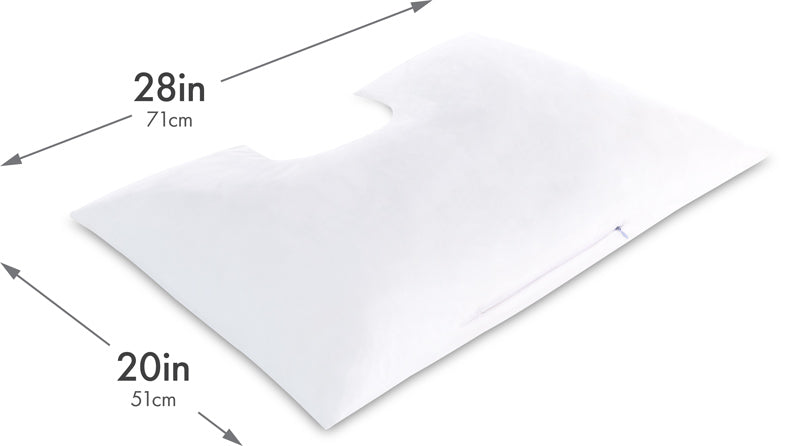 Feather blended topper for Wife Pillow provides adjustable plush comfort.