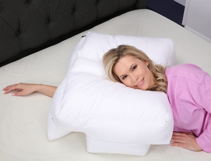 Bamboo cooling shredded memory foam topper for Wife Pillow, relieves shoulder and neck pain, easy to clean and durable.