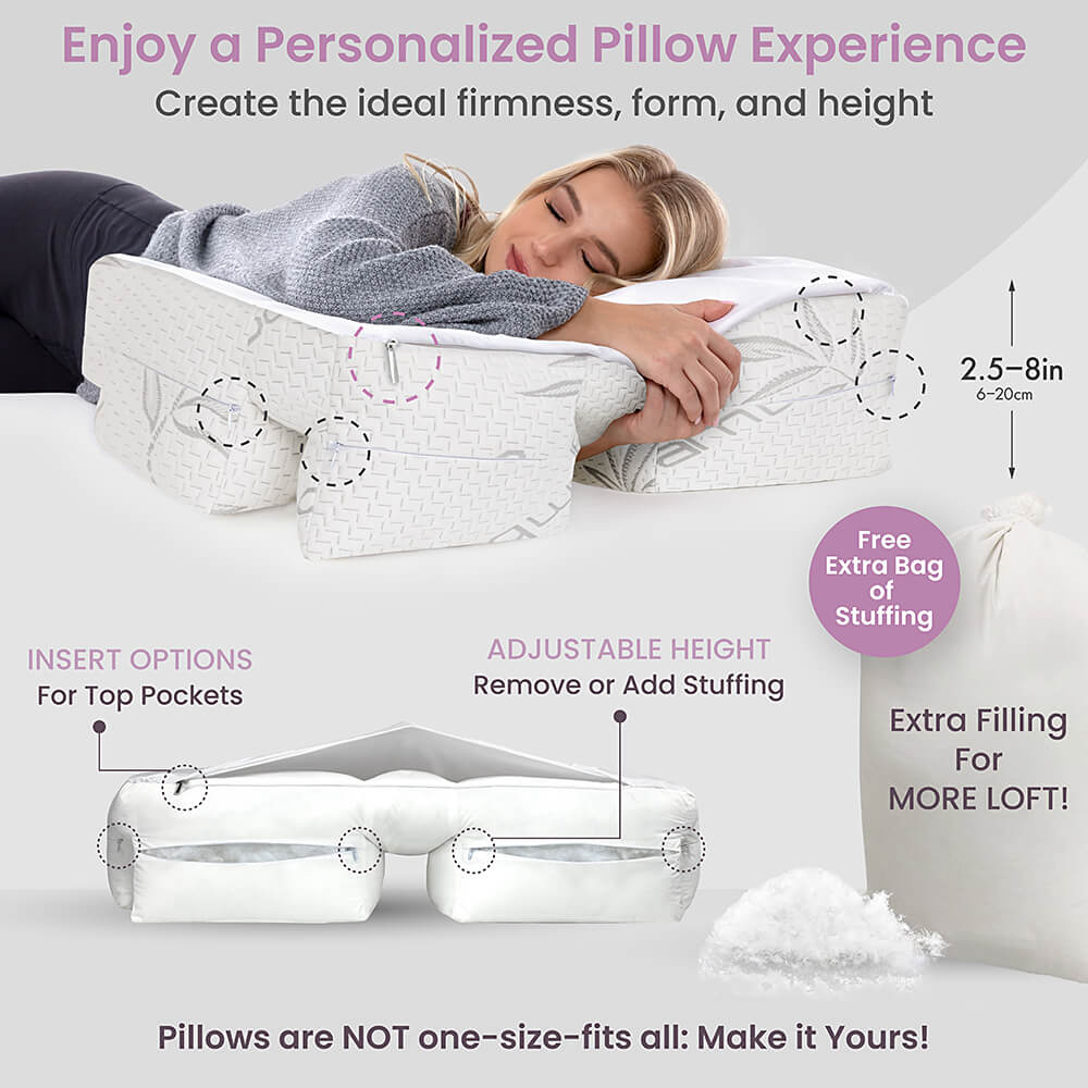 Wife Pillow with .9 lbs of Premium Down Alternative Fiberfill for adjustable comfort