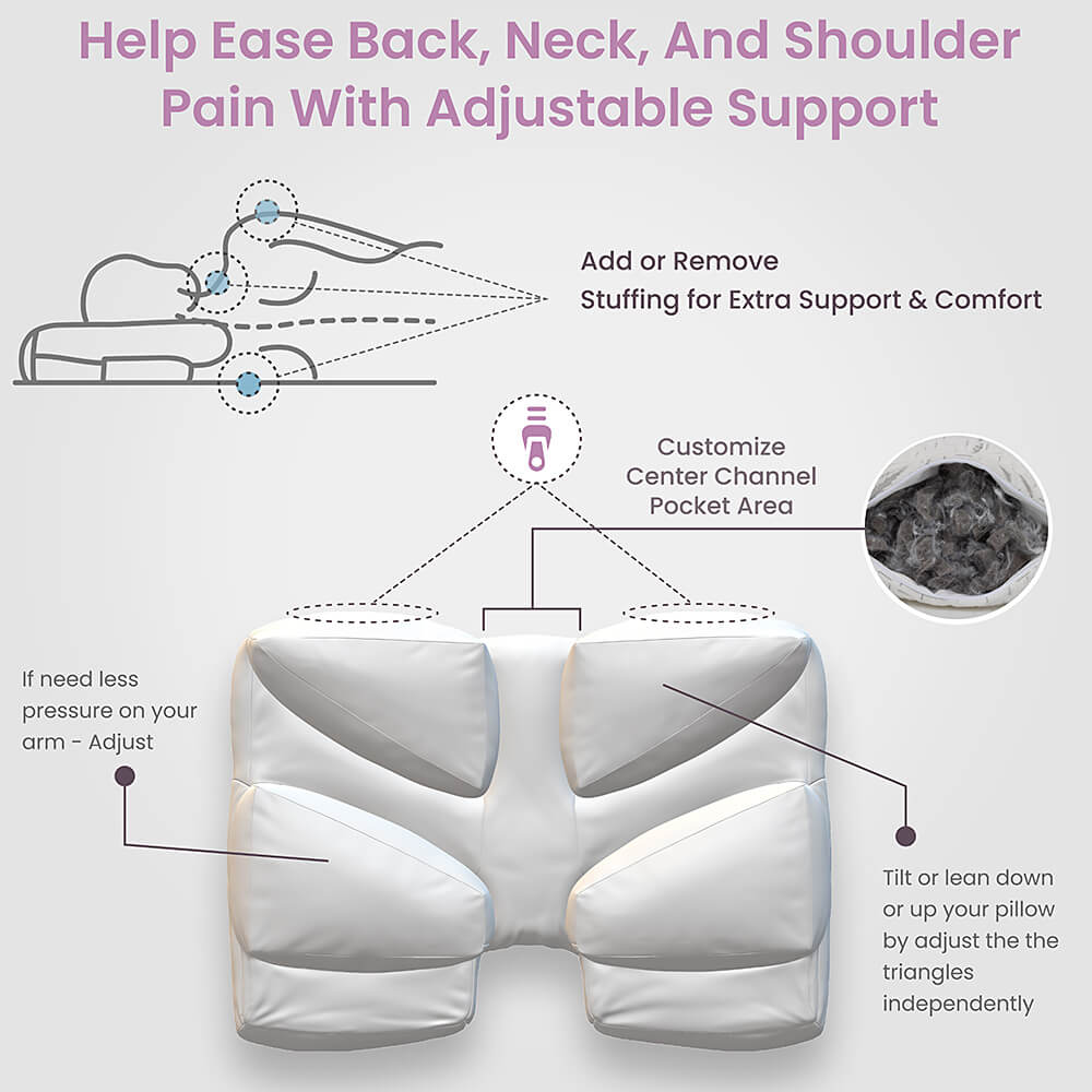 Customize your Wife Pillow with 1 lb extra plush, firm charcoal memory foam for ultimate sleep quality.