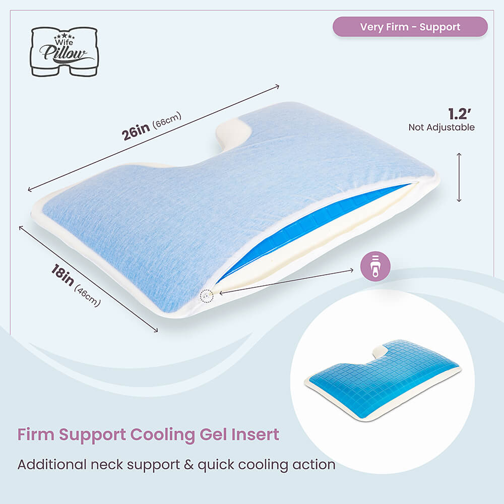Firm Cooling Gel Support OEKO-TEX 100 Memory Foam Insert for Wife Pillow