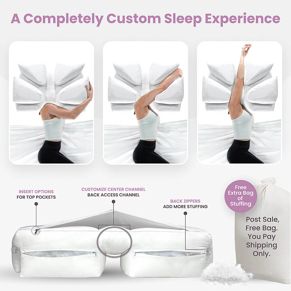 Down Feather Blended Topper for Wife Pillow: Plush and Adjustable for Refreshing Sleep