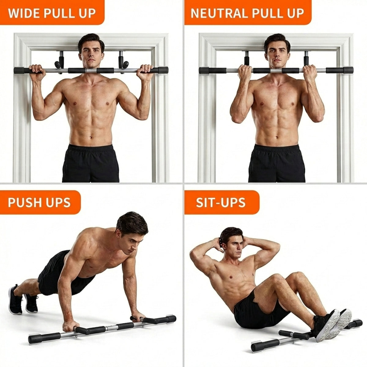 Iron, Chin Up & Pull-Up Bar Gen. 1 doorway pull-up bar — uptv-frst-pull-v2-07