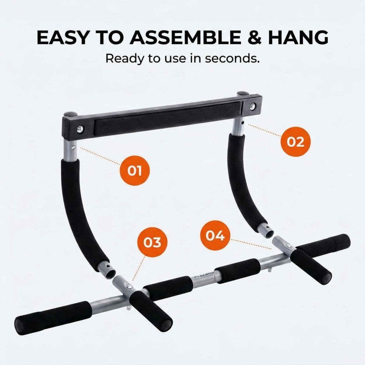 Iron, Chin Up & Pull-Up Bar Gen. 1 doorway pull-up bar — uptv-frst-pull-v2-09