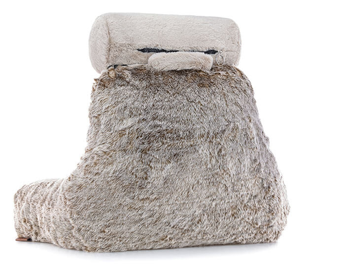 360 - MINIHUSB-FFUR-Cchilla-BRN - Husband Pillow