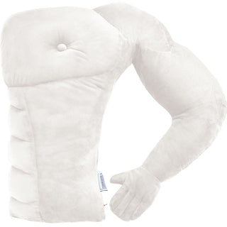 Muscle Man Pillow - Man Chest Pillow with Benefits & Support - White Man
