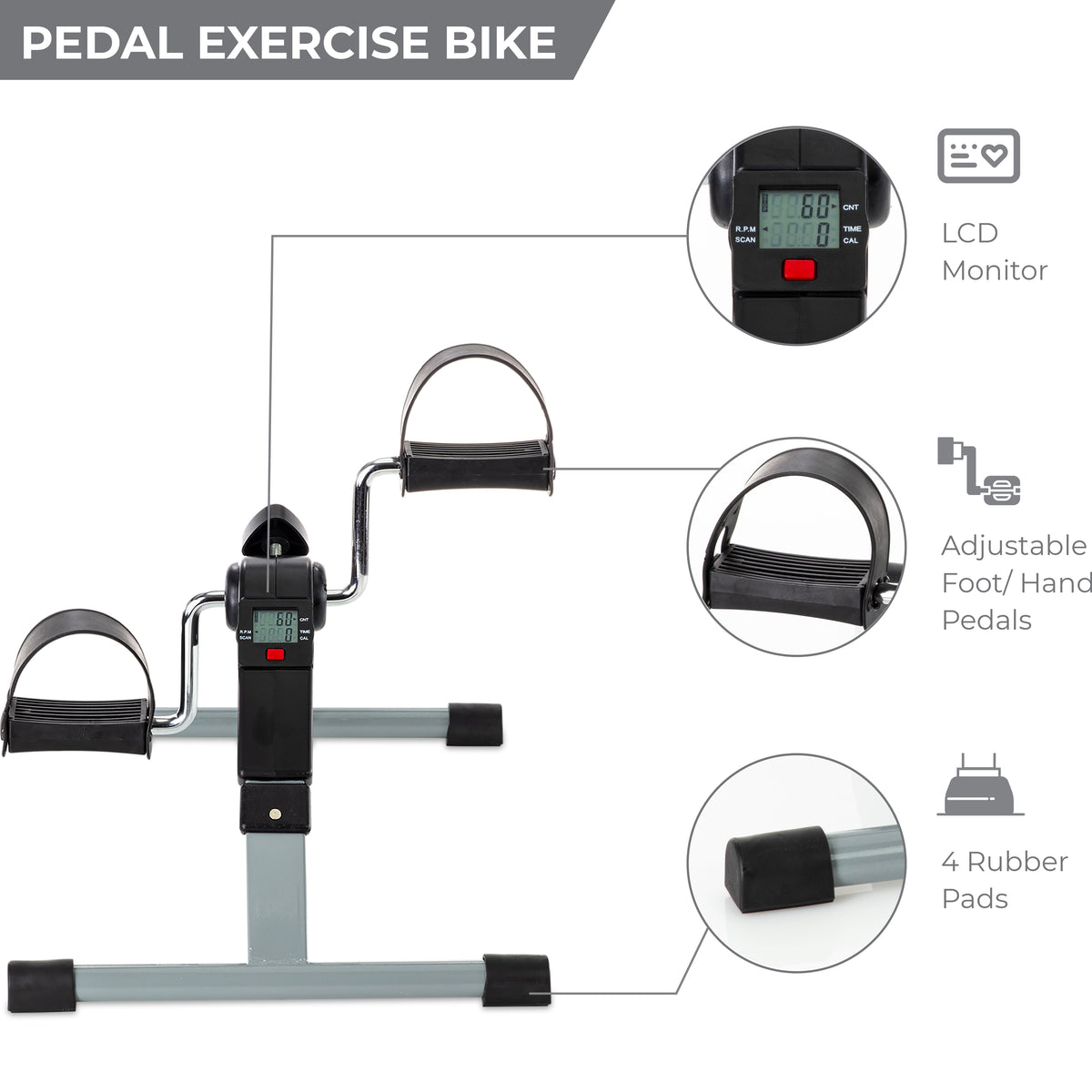 fitness bike pedale Folding Pedal Exercise — Tone Legs & Arms with Display Color:Atmospheric River Hinterrad und Vorderrad ohne boho clothing for women Its concave shape and