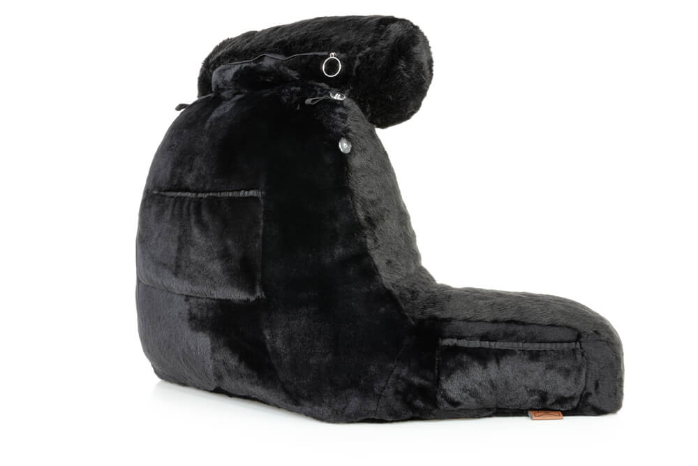 360 - HUSB-FFUR-BLK-Panth - Husband Pillow