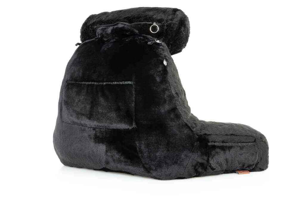 360 - HUSB-FFUR-BLK-Panth - Husband Pillow