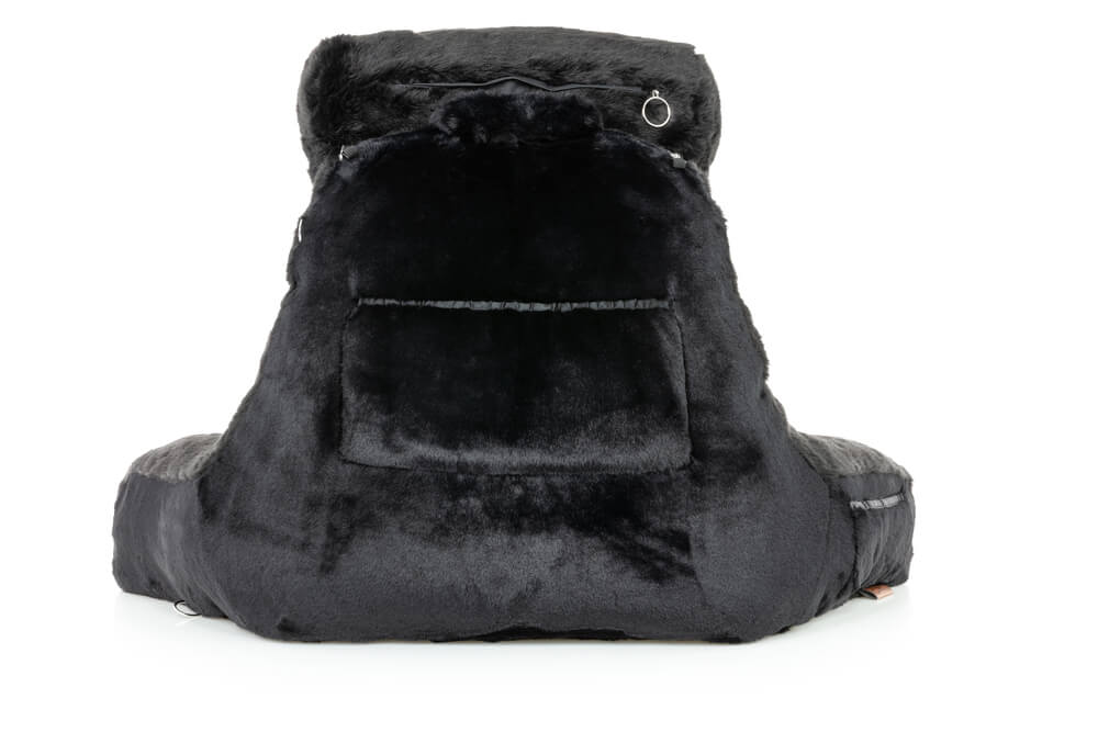 360 - HUSB-FFUR-BLK-Panth - Husband Pillow