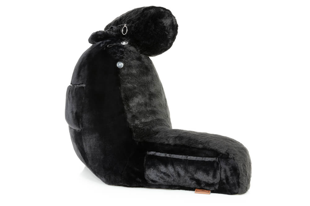 360 - HUSB-FFUR-BLK-Panth - Husband Pillow