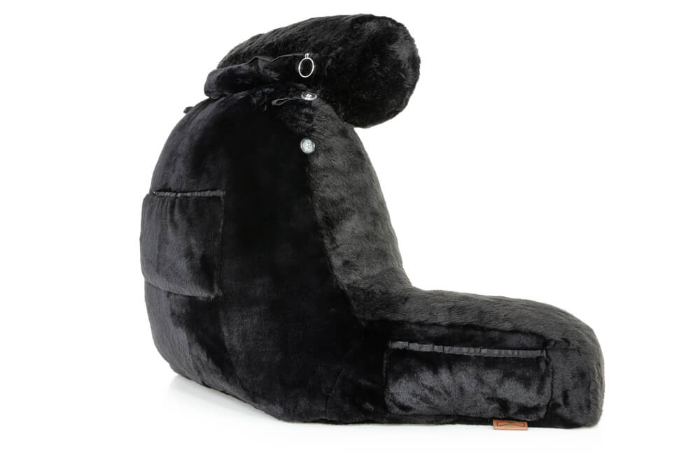 360 - HUSB-FFUR-BLK-Panth - Husband Pillow