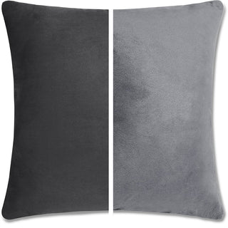 24x24 Throw Pillow - 1 PCS Luxurious Premium Pillow with Reversible Cover Microsuede/Microplush Fabric. Forever Fluffy, Outstanding Beauty & Support. Soft & Beyond Comfortable - Iron Grey / Cover Only