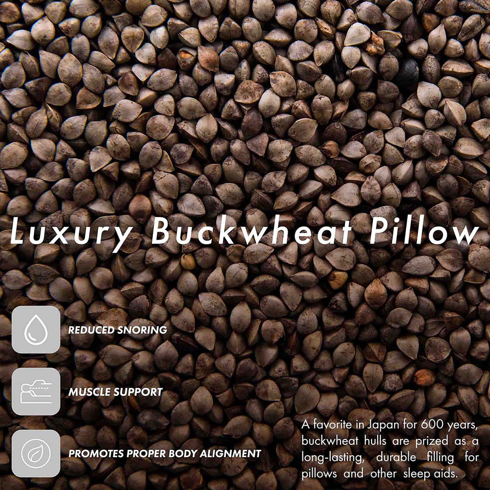 Buckwheat Neck Roll Bed Pillow Cervical Cylinder Round Bolster. Filled
