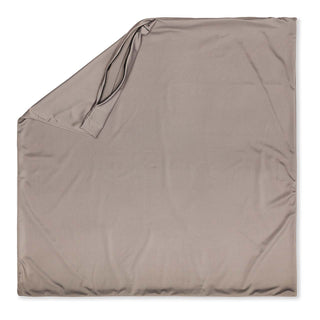 18" x 18" Cover Throw Pillowcases - 85/15 Nylon/Spandex Silky: 1 Pc - Stone Grey