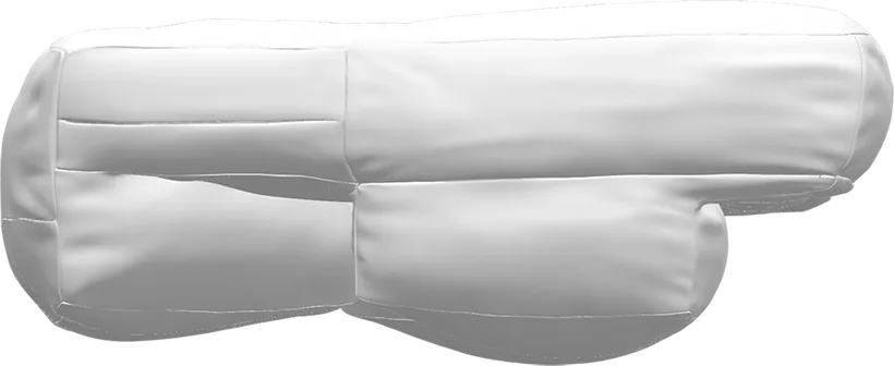 Wife Pillow 2.0 from the side, set to its tallest height, 8 inches